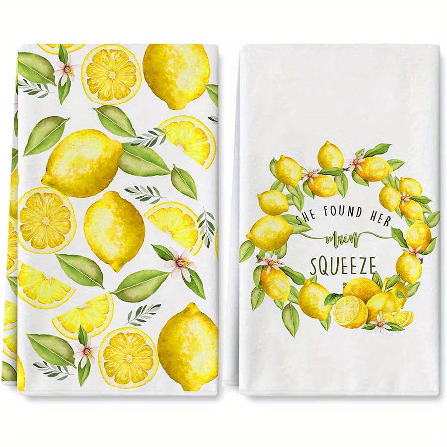 2Pcs, Lemon Wreath Kitchen Tow - огляд і ціна Kitchen Baking Cloth