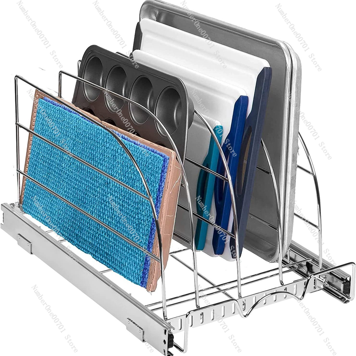 Slide-Out Kitchen Cabinet Orga - огляд і ціна Kitchen Cabinet Baking Sheet Organizer