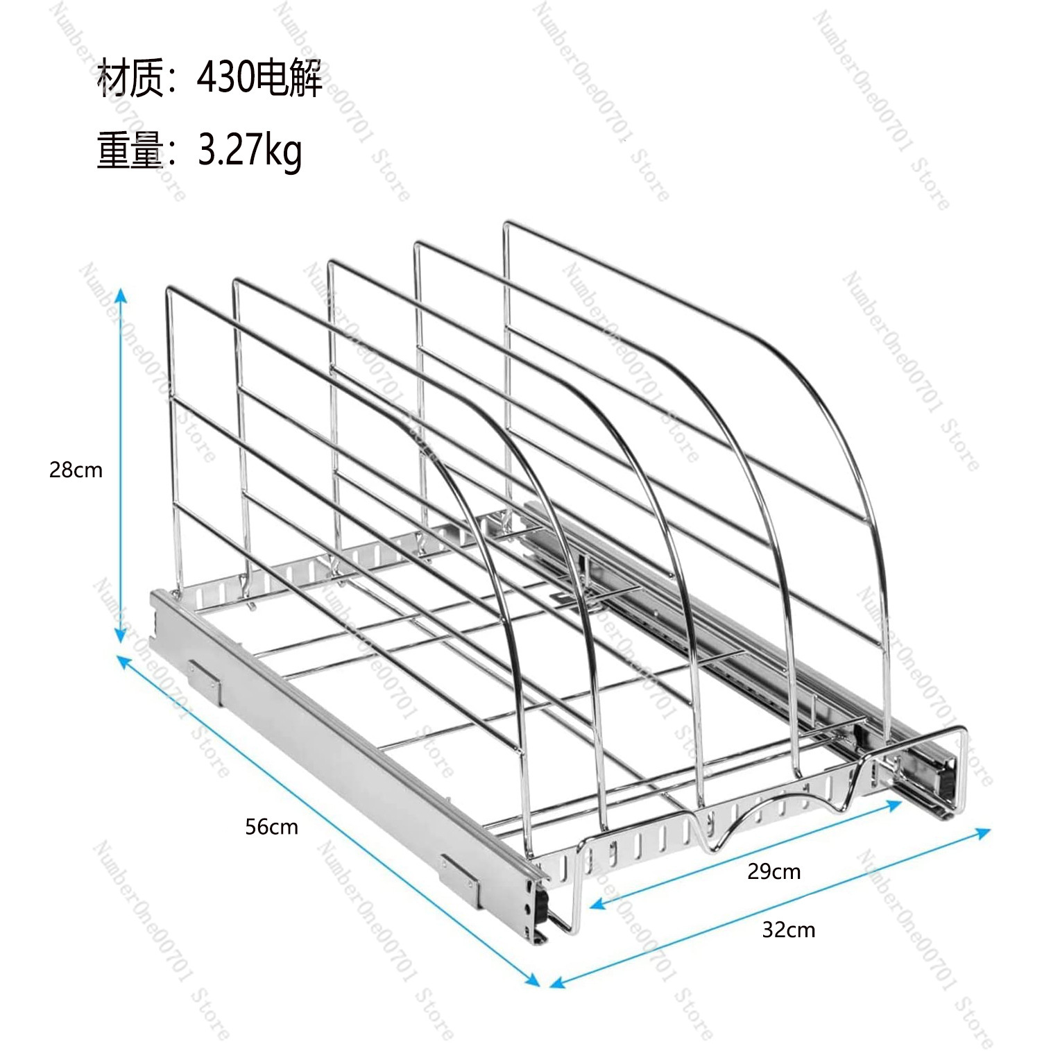 Slide-Out Kitchen Cabinet Orga - огляд і ціна Kitchen Cabinet Baking Sheet Organizer