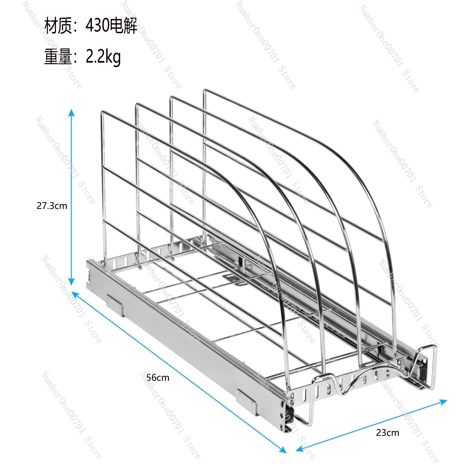 Slide-Out Kitchen Cabinet Orga - огляд і ціна Kitchen Cabinet Baking Sheet Organizer