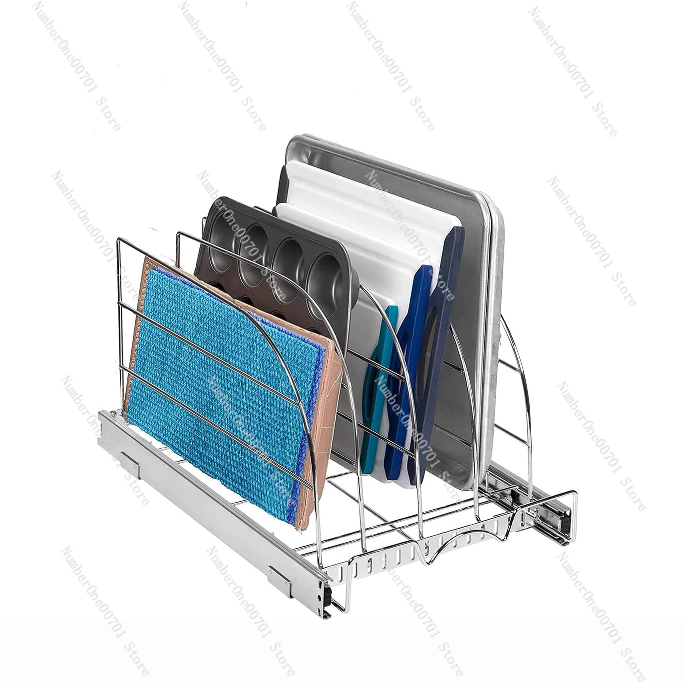 Slide-Out Kitchen Cabinet Orga - огляд і ціна Kitchen Cabinet Baking Sheet Organizer