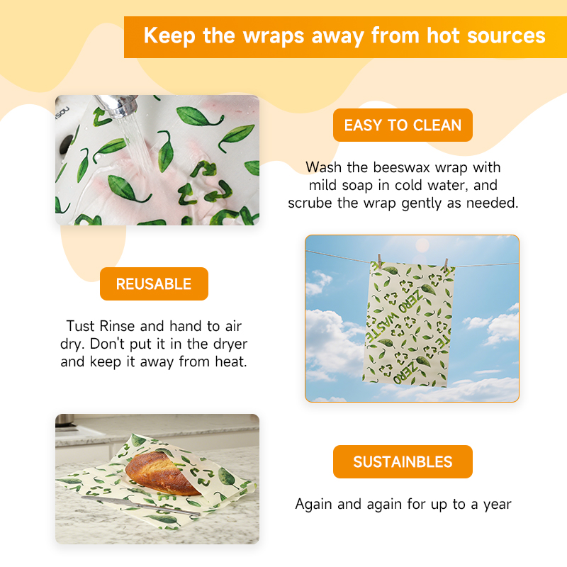 3 Pieces of Beeswax Preservati - огляд і ціна Kitchen Baking Cloth