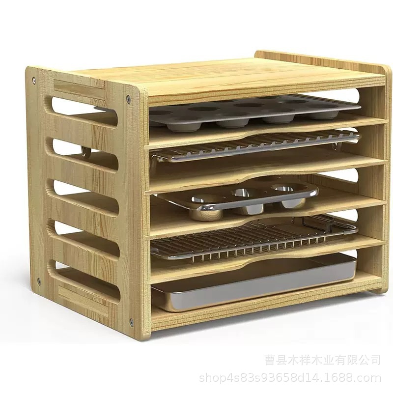 Solid wood kitchen storage rac - огляд і ціна Kitchen Cabinet Baking Sheet Organizer