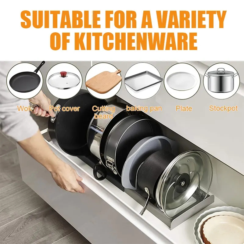 Expandable Stainless Steel Sto - огляд і ціна Kitchen Baking Pan Organizer