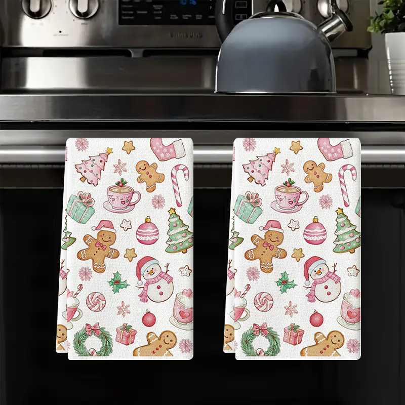 2Pcs, Pink Snowman Christmas T - огляд і ціна Kitchen Baking Necessities